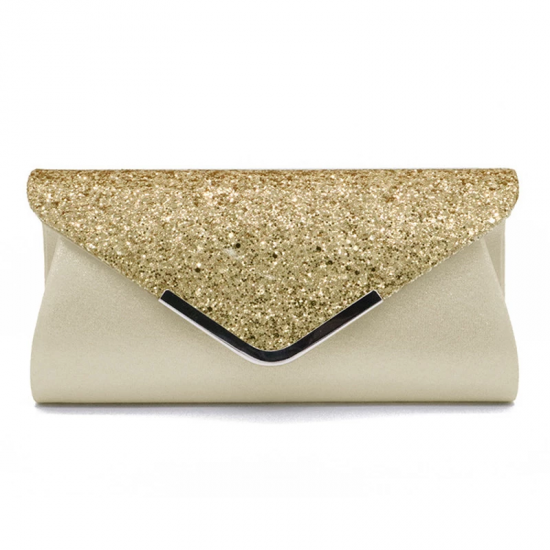 2025 High Quality PU Leather Women Lady Sequins Clutch Bag Evening Wedding Party Prom Handbag Purse Wallet Shinny Shoulder Bags