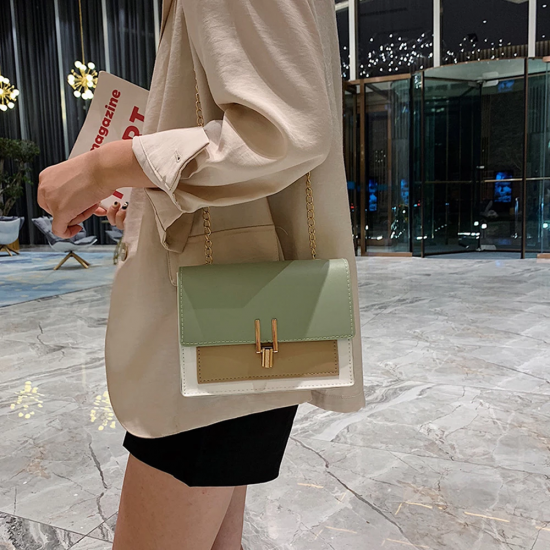 2025Chain Crossbody Bag High Quality Leather Small Shoulder Messenger Bags For Women Female Travel Mini Bags Sqare Shoulder Bags