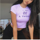 Sexy Alphabet Print Funny T Shirts Women Clothes 2025 Summer Harajuku Ladies Tops Short Sleeve Streetwear Short Tshirt Feminina
