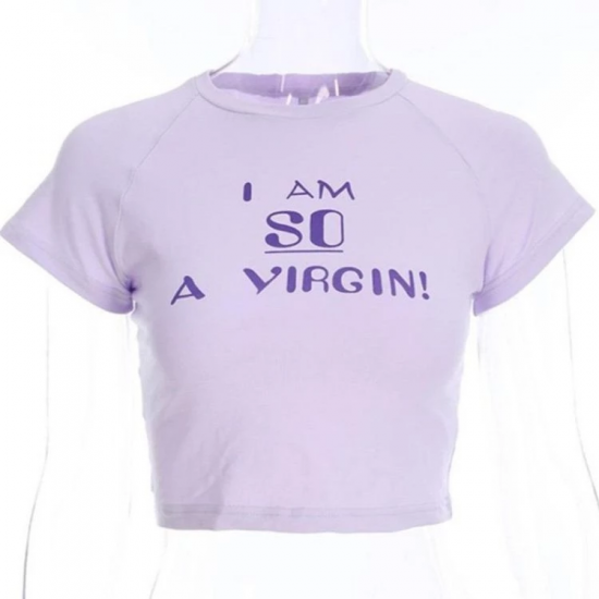 Sexy Alphabet Print Funny T Shirts Women Clothes 2025 Summer Harajuku Ladies Tops Short Sleeve Streetwear Short Tshirt Feminina