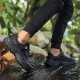 High Quality Men's Trekking Shoes Rotary Buckle Hiking Shoes Men Outdoor Casual Sneakers Man Breathable Non-slip Walking Shoes