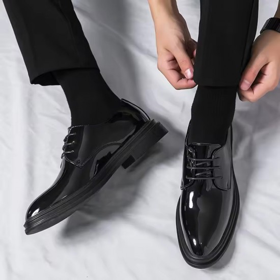Classic Derby Shoes Brogues Leather Man Business Dress Office Leather Shoe For Men Fashion Patent Leather Party Wedding Shoes Classic Derby Shoes Brogues Leather Man Business Dress Office Leather Shoe For Men Fashion Patent Leather Party Wedding Shoes