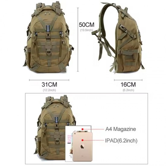 Camping Backpack Men's Bag Travel Bags Tactical Molle Climbing Rucksack Hiking Outdoor Reflective Shoulder Fishing Laptop Bag Camping Backpack Men's Bag Travel Bags Tactical Molle Climbing Rucksack Hiking Outdoor Reflective Shoulder Fishing Laptop Bag