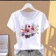 Women Print Floral Sports Fashion Casual Explosive Short Sleeve T-shirt Graphic Tshirts Women Clothes Oversized T Shirt Women Print Floral Sports Fashion Casual Explosive Short Sleeve T-shirt Graphic Tshirts Women Clothes Oversized T Shirt