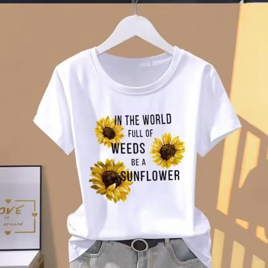 Women Print Floral Sports Fashion Casual Explosive Short Sleeve T-shirt Graphic Tshirts Women Clothes Oversized T Shirt Women Print Floral Sports Fashion Casual Explosive Short Sleeve T-shirt Graphic Tshirts Women Clothes Oversized T Shirt